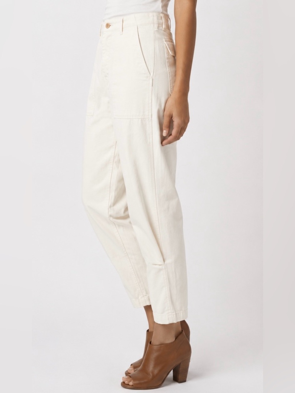 Imogene and Willie L Palmore ivory White Casual Pants great pre owned condition